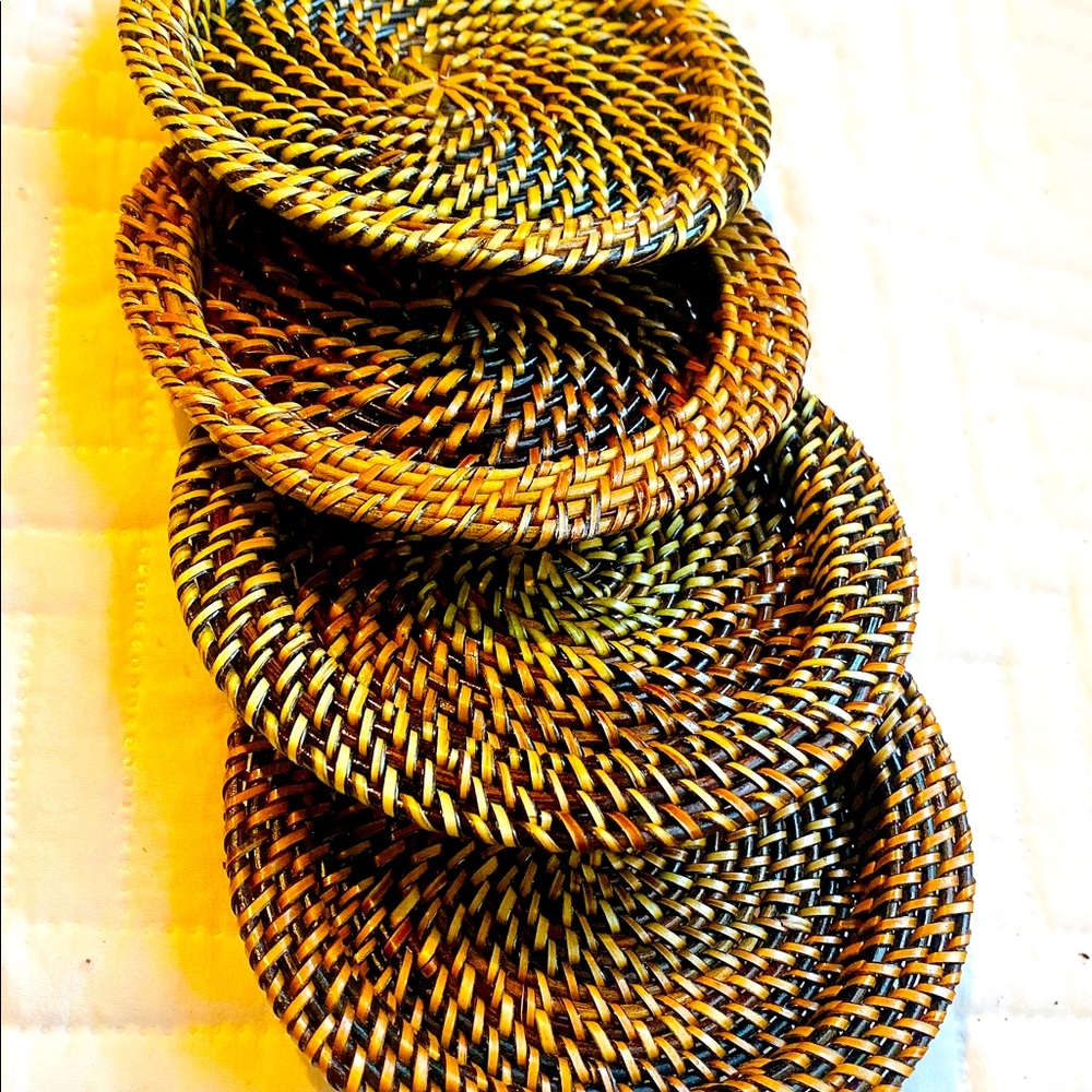 Rattan Coasters Set of 4